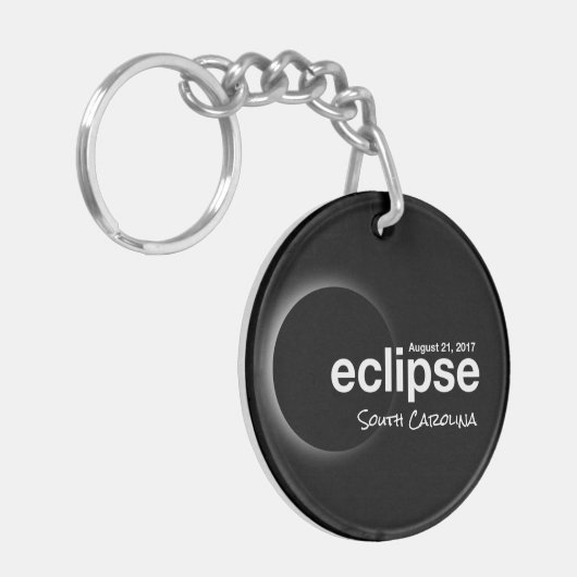 Total Solar Eclipse 2017 - South Carolina Sleutelhanger (Voorkant Links)