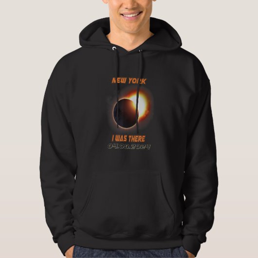 Total Solar Eclipse 2024 New York Hoodie (Voorkant)