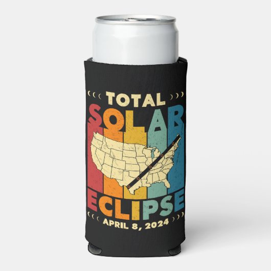 Total Solar Eclipse 2024 Verenigde Staten Path of  Seltzer Blikjeskoeler (Seltzer Voorkant)