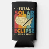 Total Solar Eclipse 2024 Verenigde Staten Path of  Seltzer Blikjeskoeler (Achterkant)