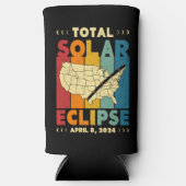 Total Solar Eclipse 2024 Verenigde Staten Path of  Seltzer Blikjeskoeler (Voorkant)