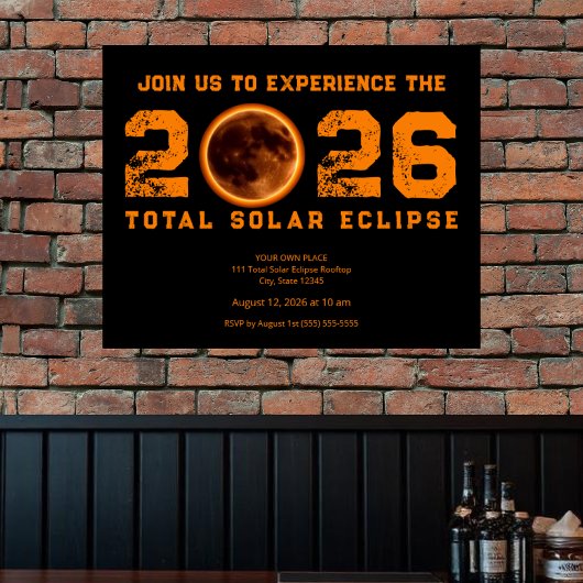 Total Solar Eclipse 2026 Event Poster