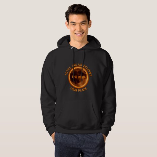 Total Solar Eclipse 2026 Hoodie (Voorkant volledig)