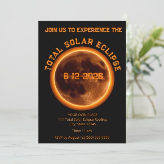 Total Solar Eclipse 2026 Kaart (Staand voorkant)