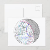 Total Solar Eclipse 2026 Map Briefkaart (Voorkant / Achterkant)