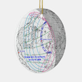 Total Solar Eclipse 2026 Map Keramisch Ornament (Rechts)