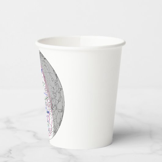 Total Solar Eclipse 2026 Map Papieren Bekers (Links)