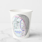 Total Solar Eclipse 2026 Map Papieren Bekers (Voorkant)