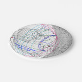 Total Solar Eclipse 2026 Map Papieren Bordje (Gekanteld)