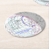 Total Solar Eclipse 2026 Map Ronde Kartonnen Onderzetter (Gebogen)