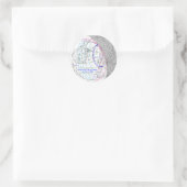 Total Solar Eclipse 2026 Map Ronde Sticker (Tas)