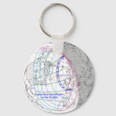 Total Solar Eclipse 2026 Map Sleutelhanger (Voorkant)