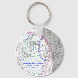Total Solar Eclipse 2026 Map Sleutelhanger