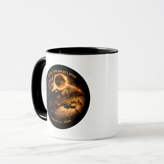 Total Solar Eclipse 2026 Path of Totality Mok (Voorkant links)