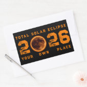 Total Solar Eclipse 2026 Rechthoekige Sticker (Envelop)