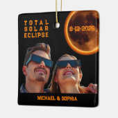 Total Solar Eclipse 2026 Souvenir Keramisch Ornament (Links)