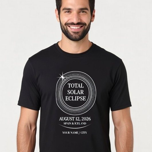 Total Solar Eclipse 2026 Spain Iceland T-shirt