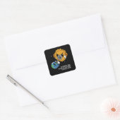 Total Solar Eclipse 2026 Spain Photobomb Vierkante Sticker (Envelop)