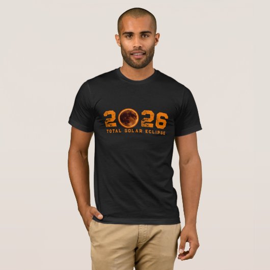 Total Solar Eclipse 2026 T-shirt (Voorkant volledig)
