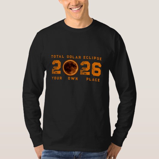 Total Solar Eclipse 2026 T-shirt (Voorkant)