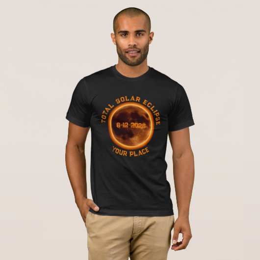 Total Solar Eclipse 2026 T-shirt (Voorkant volledig)