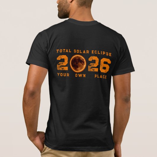 Total Solar Eclipse 2026 T-shirt (Achterkant)