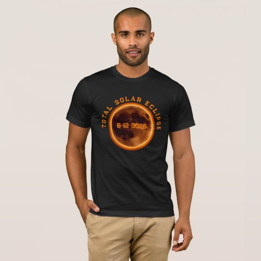 Total Solar Eclipse 2026 T-shirt (Voorkant volledig)