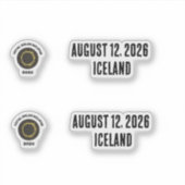 Total Solar Eclipse 2026 Totality Custom Vinyl Sticker (Voorkant)