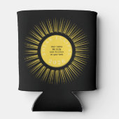 Total solar eclipse 2026 your text personalized blikjeskoeler (Achterkant)