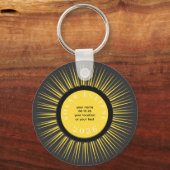 Total solar eclipse 2026 your text personalized sleutelhanger (Voorkant)