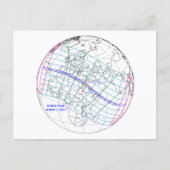 Total Solar Eclipse 2027 Map Briefkaart (Voorkant)