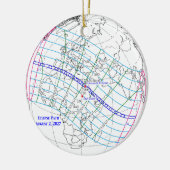 Total Solar Eclipse 2027 Map Keramisch Ornament (Links)