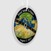Total Solar Eclipse 2027 Map Ornament (voorkant)