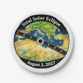Total Solar Eclipse 2027 Map Papieren Bordje