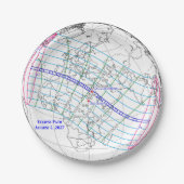 Total Solar Eclipse 2027 Map Papieren Bordje (Voorkant)