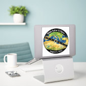 Total Solar Eclipse 2027 Map Sticker (Laptop op bureau)