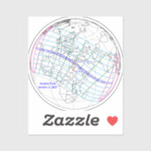 Total Solar Eclipse 2027 Map Sticker (Vel)