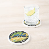 Total Solar Eclipse 2027 Map Zandsteen Onderzetter (Zijkant)