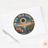 Total Solar Eclipse 2027  Ronde Sticker (Envelop)