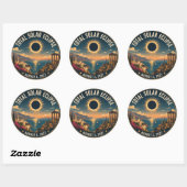 Total Solar Eclipse 2027  Ronde Sticker (Vel)