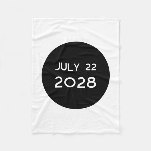 Total Solar Eclipse 2028 New Zealand _1  Fleece Deken (Voorkant)