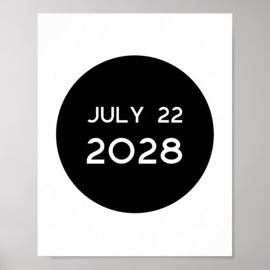 Total Solar Eclipse 2028 New Zealand _1  Poster (Voorkant)
