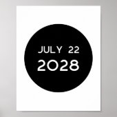 Total Solar Eclipse 2028 New Zealand Poster (Voorkant)