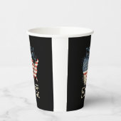 Total Solar Eclipse 4.8.2024 Patriottische Verenig Papieren Bekers (Links)