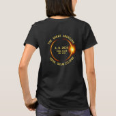 Total Solar Eclipse 4.8.2024 USA Uw staat toevoege T-shirt (Achterkant)