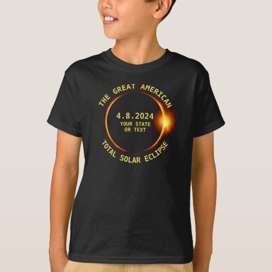 Total Solar Eclipse 8 april 2024 Verenigde Staten T-shirt (Voorkant)