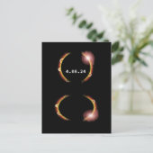 Total Solar Eclipse 8th April 2024 Briefkaart (Staand voorkant)