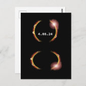 Total Solar Eclipse 8th April 2024 Briefkaart (Voorkant / Achterkant)