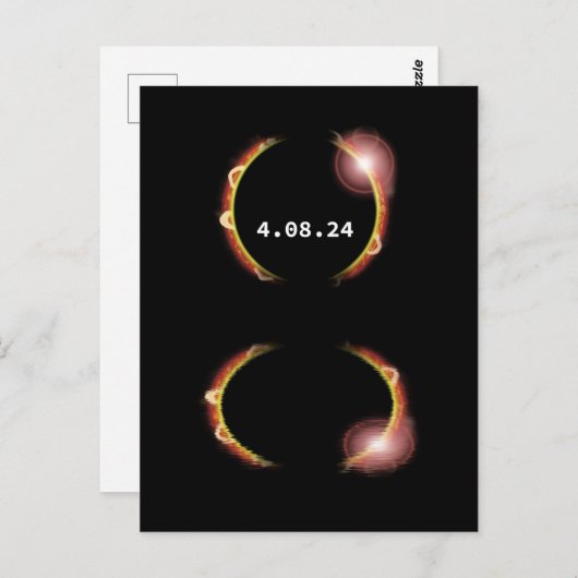 Total Solar Eclipse 8th April 2024 Briefkaart (Voorkant / Achterkant)