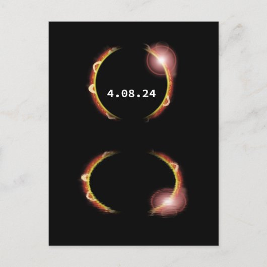 Total Solar Eclipse 8th April 2024 Briefkaart (Voorkant)